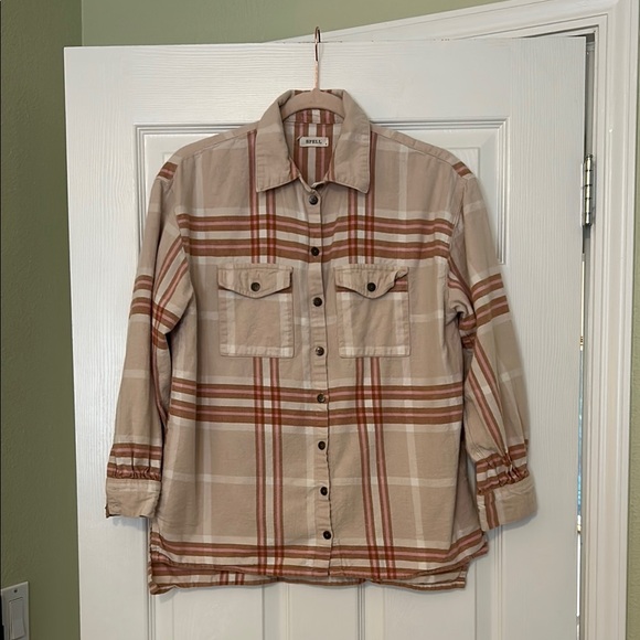 Spell & The Gypsy Collective Basecamp Flannel Shirt in Musk - Picture 2 of 8